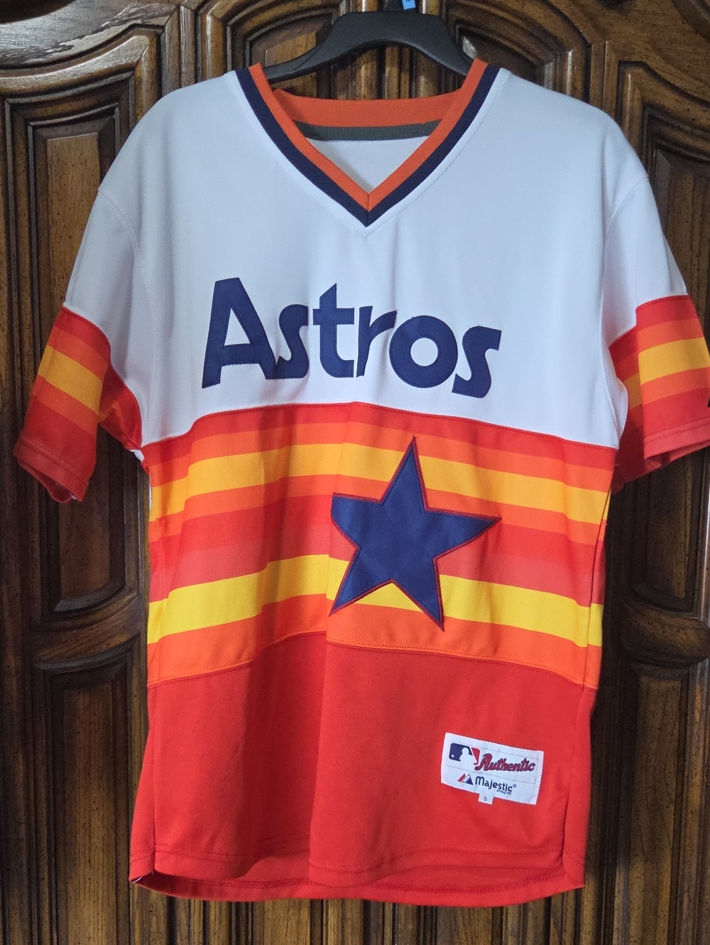 Majestic Houston Astros Tequila Sunrise Rainbow Jersey Arias 2 Mens Small / M